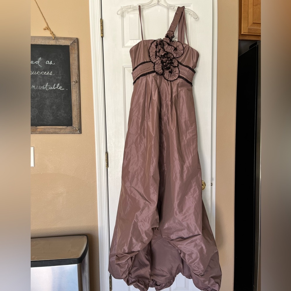 BCBG MAX AZRIA $458 MLBRYMIST Prom Party Gown 6 Long Dress Bubble Lace Event